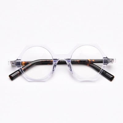 Vintage Okrugle poligonalne naočale Ručno izrađene muške naočale od acetata Okviri za naočale za blizinu slavnih