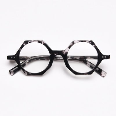 Vintage Okrugle poligonalne naočale Ručno izrađene muške naočale od acetata Okviri za naočale za blizinu slavnih