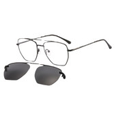 Lenspace Vintage mágneses fém kapocs polarizált napszemüvegen 2 az 1-ben optikai férfi divatos dioptriás szemüvegkeret DP33084