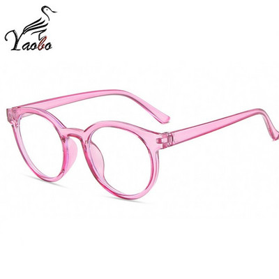 Apvalūs anti-mėlynos šviesos optiniai akinių rėmeliai, nauji berniukai, vienspalviai, skaidrūs akinių rėmeliai, receptiniai akiniai vaikams