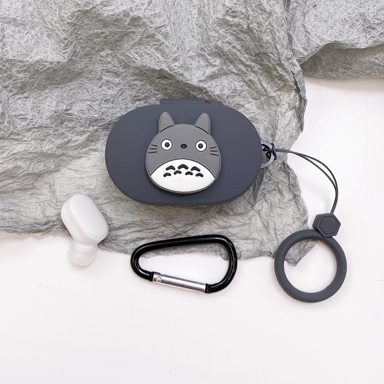 Karikatūras silikona futrālis priekš Xiaomi Redmi Airdots TWS bezvadu Bluetooth vāciņš priekš Redmi Airdots korpusa Air dots 3 coque ar sprādzi