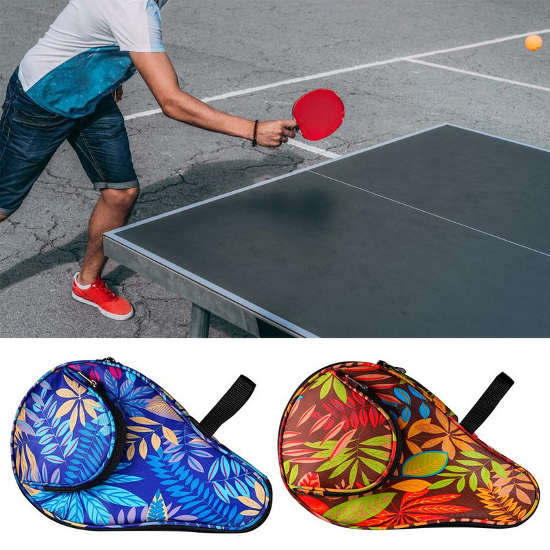 Τσάντα για ρακέτες πινγκ πονγκ Εξαιρετικό μοτίβο ανθεκτικό στη σκόνη με προστατευτική τσάντα πινγκ πονγκ για κουπιά Αθλητική θήκη για πινγκ πονγκ