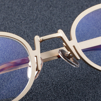 Υψηλής ποιότητας Vintage Oval Punk Πολυτελή οπτικά γυαλιά τιτανίου Σκελετοί Ανδρικά Γυναικεία Μόδα Γυαλιά Υπολογιστών