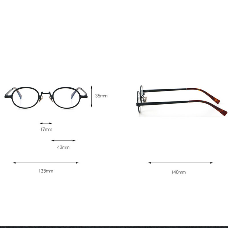 Υψηλής ποιότητας Vintage Oval Punk Πολυτελή οπτικά γυαλιά τιτανίου Σκελετοί Ανδρικά Γυναικεία Μόδα Γυαλιά Υπολογιστών
