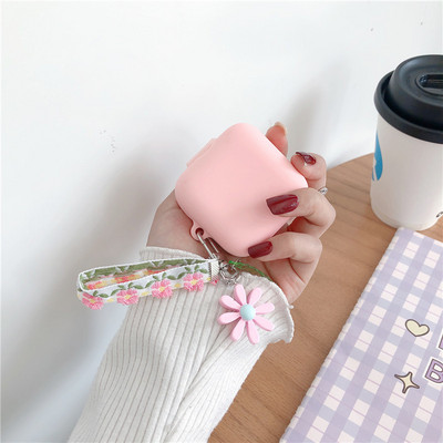 Χαριτωμένη κορεάτικη διακοσμητική θήκη για λουλούδια για Xiaomi Air2 SE Διακοσμητική θήκη Αξεσουάρ Bluetooth Ακουστικό Κάλυμμα μπρελόκ σιλικόνης