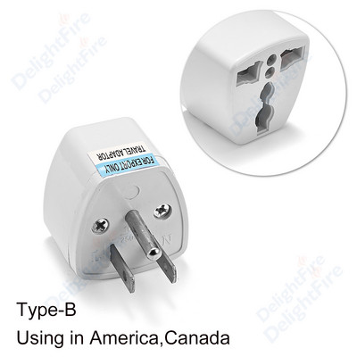 1 бр. Адаптер за щепсел САЩ Универсален AU UK ЕС към САЩ Захранващ адаптер за пътуване Преобразувател на електрически щепсел Американски електрически контакт