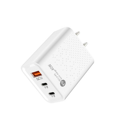 40W PD USB зарядно бързо зареждане USB тип C зарядно устройство 3 порта Адаптер за мобилен телефон за iPhone 14 13 Pro Xiaomi 12 Huawei Samsung S22