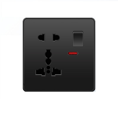 Depoguye 13A πρίζα uk, 220V σε πρίζα USB, Ηλεκτρική πρίζα τοίχου με φορτιστή USB, μαύρο UK Standard Switch Panel