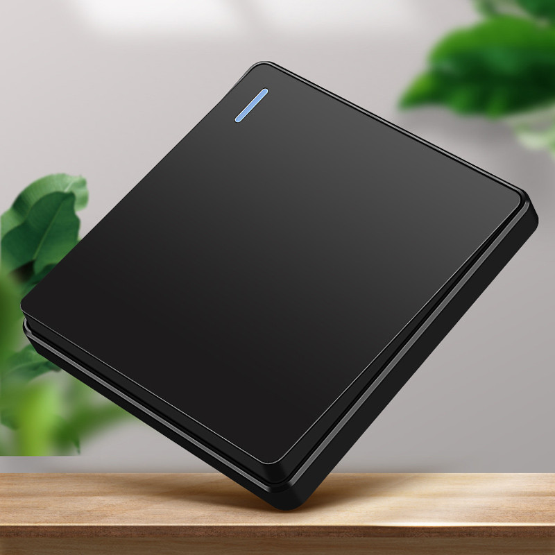 Depoguye 13A πρίζα uk, 220V σε πρίζα USB, Ηλεκτρική πρίζα τοίχου με φορτιστή USB, μαύρο UK Standard Switch Panel