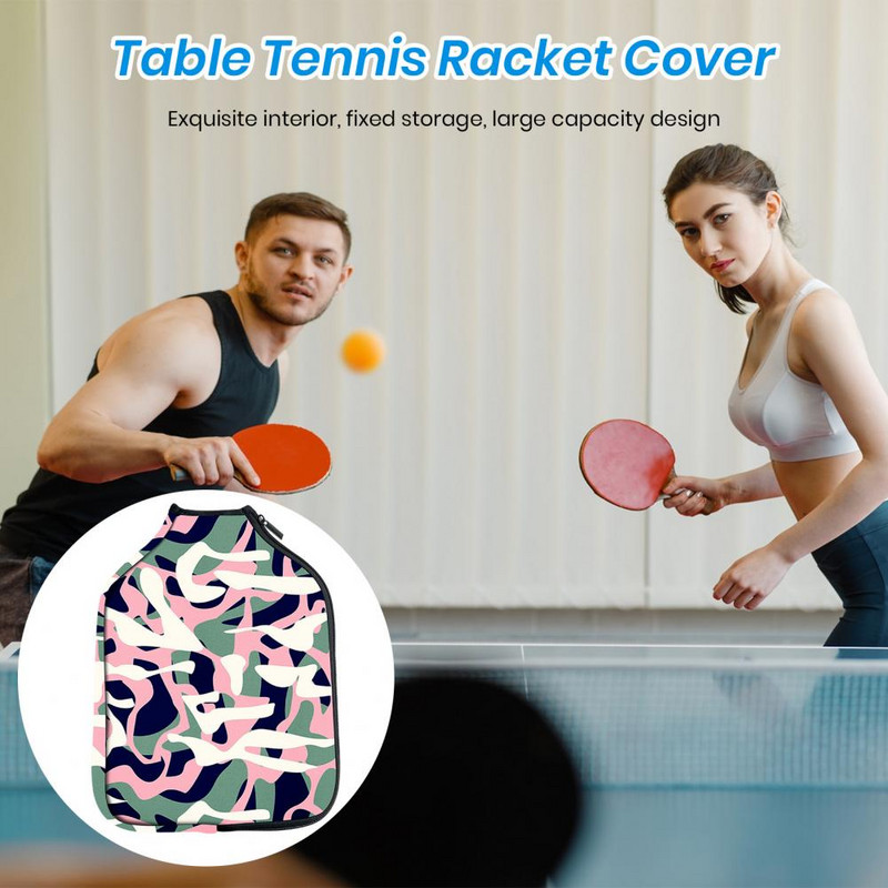 Τσάντα κουπί Pickleball με φερμουάρ πόρπης Φορητή τσάντα αποθήκευσης Μπατ επιτραπέζιου τένις Θήκη κουπιών πινγκ πονγκ Αθλητικά αξεσουάρ