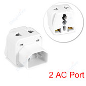 C14 kištuko adapteris Universalus JK JAV EU IL adapteris JAV prie PDU C14 kištukas juodas/baltas kelioninis adapteris maitinimo lizdas CE