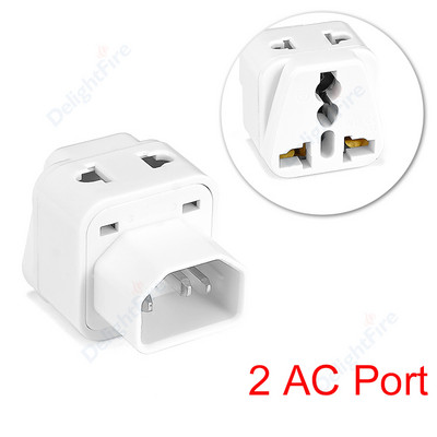 C14 kištuko adapteris Universalus JK JAV EU IL adapteris JAV prie PDU C14 kištukas juodas/baltas kelioninis adapteris maitinimo lizdas CE