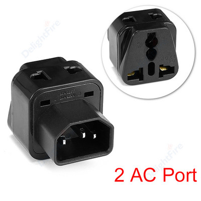 C14 kištuko adapteris Universalus JK JAV EU IL adapteris JAV prie PDU C14 kištukas juodas/baltas kelioninis adapteris maitinimo lizdas CE