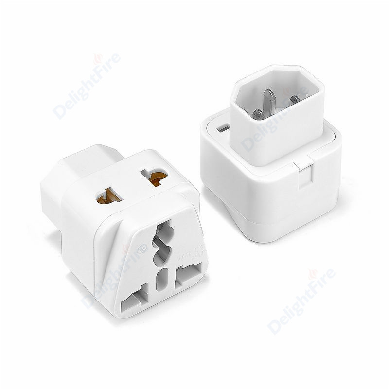 C14 kištuko adapteris Universalus JK JAV EU IL adapteris JAV prie PDU C14 kištukas juodas/baltas kelioninis adapteris maitinimo lizdas CE