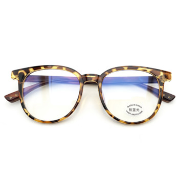 Очила Винтидж кръгла рамка Анти-синя светлина Жени Мъже Очила за компютърно четене Оптични очила Дървени крака Квадратни прозрачни очила