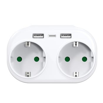 EU Wall Socket USB Power Extension 250V 16A AC Outlet Power Extension 4000W European Standard Plug Adapter Sockets CE