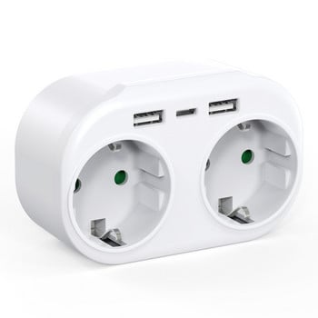 EU Wall Socket USB Power Extension 250V 16A AC Outlet Power Extension 4000W European Standard Plug Adapter Sockets CE