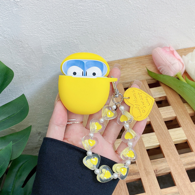 Aranyos fülhallgató szilikon puha borítása OPPO Enco R töltődobozhoz védőhüvely OPPO Enco Playhez kulcstartóval