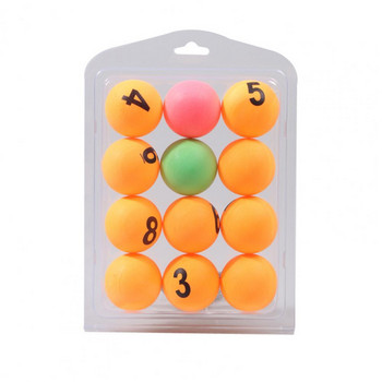 12 τεμάχια/Box Pong Εξαιρετικό φωτεινό χρώμα με αριθμούς Πολύχρωμες μπάλες πινγκ πονγκ για διαφήμιση μπάλα πινγκ πονγκ για πινγκ πονγκ