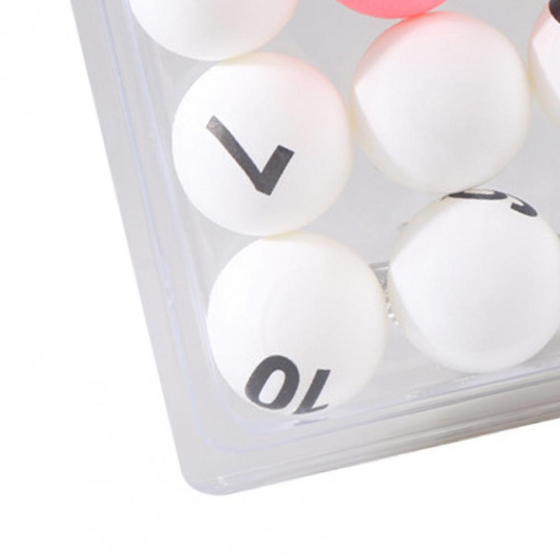 12 vnt/Box Pong Puikios ryškios spalvos su skaičiais Spalvingi stalo teniso kamuoliukai, skirti stalo teniso stalo teniso kamuoliukų reklamai