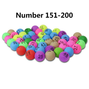 50 бр. 2,4 g цветни развлекателни топки за пинг-понг с номер Топка за тенис на маса за реклама на лотарийна игра