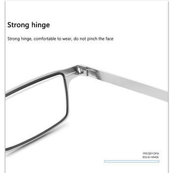 Φορητά αναδιπλούμενα γυαλιά ανάγνωσης ανδρικά μεταλλικά στρογγυλά τετράγωνα Anti Blue Light Γυαλιά γυαλιά Presbyopia Σκελετός διόπτρας +1,0 έως +4,0