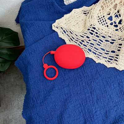 Mielas vyšnios spalvos silikoninis ausinių dėklas, skirtas Huawei Freebuds 4i ausinių apsaugai apvalkalo priedai Freebuds 4i dėklas su kabliuku