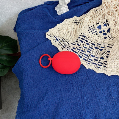 Mielas vyšnios spalvos silikoninis ausinių dėklas, skirtas Huawei Freebuds 4i ausinių apsaugai apvalkalo priedai Freebuds 4i dėklas su kabliuku