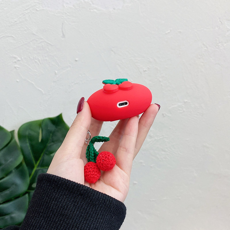 Mielas vyšnios spalvos silikoninis ausinių dėklas, skirtas Huawei Freebuds 4i ausinių apsaugai apvalkalo priedai Freebuds 4i dėklas su kabliuku