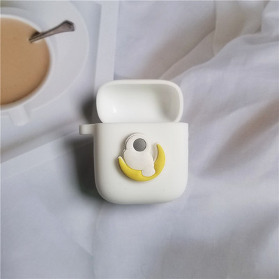 Rajzfilm védőtakaró ütésálló szilikon tok OPPO Enco ingyenes fejhallgató fedél horoggal