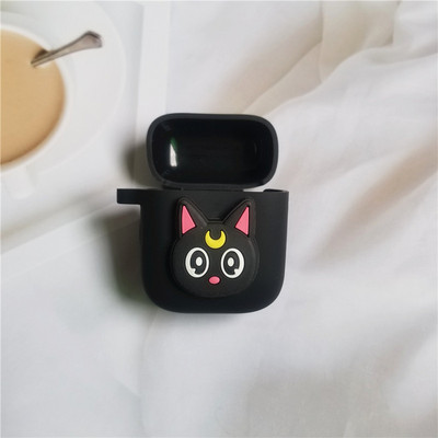 Rajzfilm védőtakaró ütésálló szilikon tok OPPO Enco ingyenes fejhallgató fedél horoggal