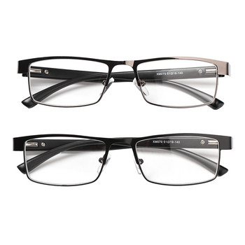 Висококачествени мъжки очила за четене от титаниева сплав, лещи без сферично покритие, бизнес очила за хиперметропия с рецепта +1,0 ~+4.