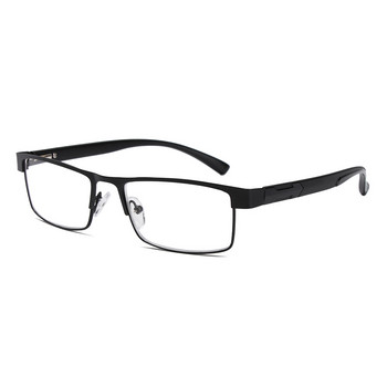 Висококачествени мъжки очила за четене от титаниева сплав, лещи без сферично покритие, бизнес очила за хиперметропия с рецепта +1,0 ~+4.