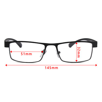 Υψηλής ποιότητας Ανδρικά γυαλιά ανάγνωσης από κράμα τιτανίου Φακοί με μη σφαιρική επίστρωση Επαγγελματικά συνταγογραφούμενα γυαλιά υπερμετρωπίας +1,0 ~+4.