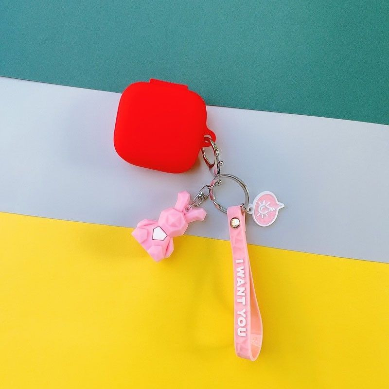 Mielas Panda Rabbit silikoninis dėklas, skirtas Xiaomi MI Air2 SE dėklui, skirtas MI Air2 SE belaidžiam Bluetooth ausinių dėklui