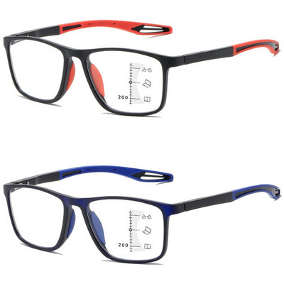 TR90 Anti-blue Light Multifocal Reading Glasses for Men Women Progressive Near Far Eyewear Ultralight Sports Farsight Eyeglasses