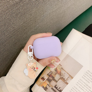 Θήκη κάλυψης σιλικόνης για apple Airpods Pro Θήκη Cute Keyring Θήκη Bluetooth για airpod Αξεσουάρ ακουστικών δέρμα
