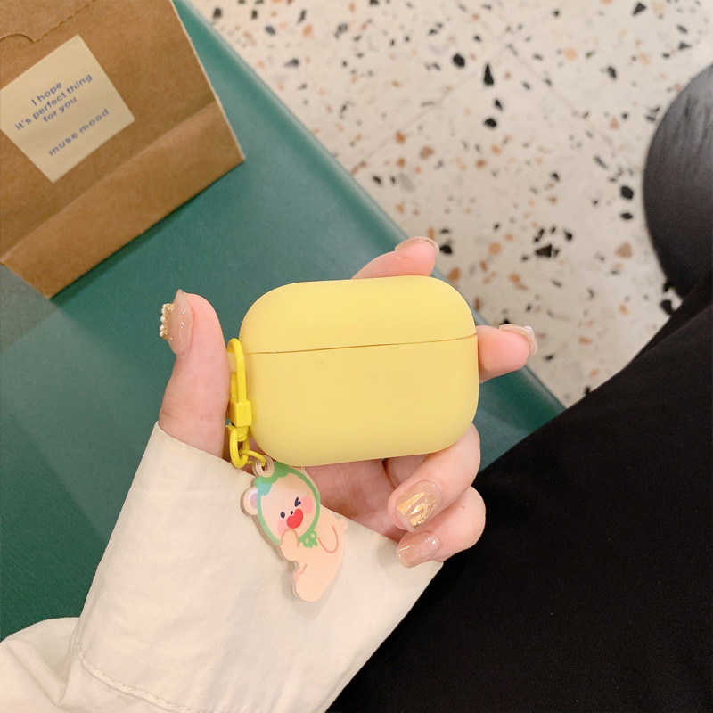 Silikoninis dėklas, skirtas Apple Airpods Pro Case Mielas raktų pakabukas Bluetooth dėklas, skirtas airpod ausinių priedai oda