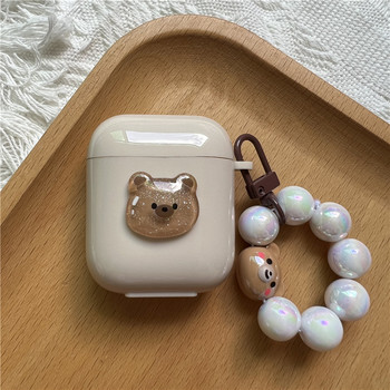 Korea Cute Heart Case For AirPods Pro 2nd Soft TPU Cover For AirPods 3 1 2 Cartoon Flower Earphone Boxing Box with Keyring