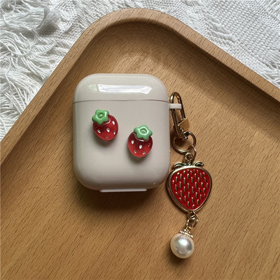 Korejska simpatična futrola u obliku srca za AirPods Pro 2. mekana TPU maska za AirPods 3 1 2 Kutija za punjenje slušalica s crtanim cvijetom i privjeskom za ključeve