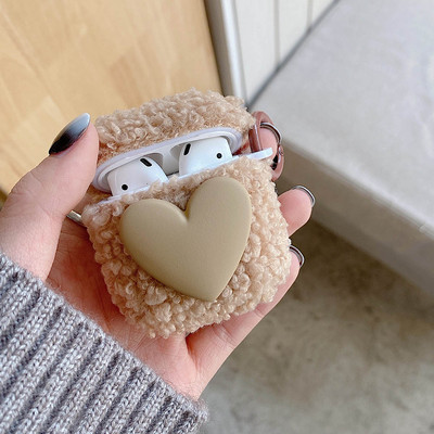 Υπέροχη θήκη ακουστικών Push Heart για Apple AirPods 2 1 Pro Cute Love Case for Air Pods 3 Μαλακό κάλυμμα ακουστικών TPU αντικραδασμικό