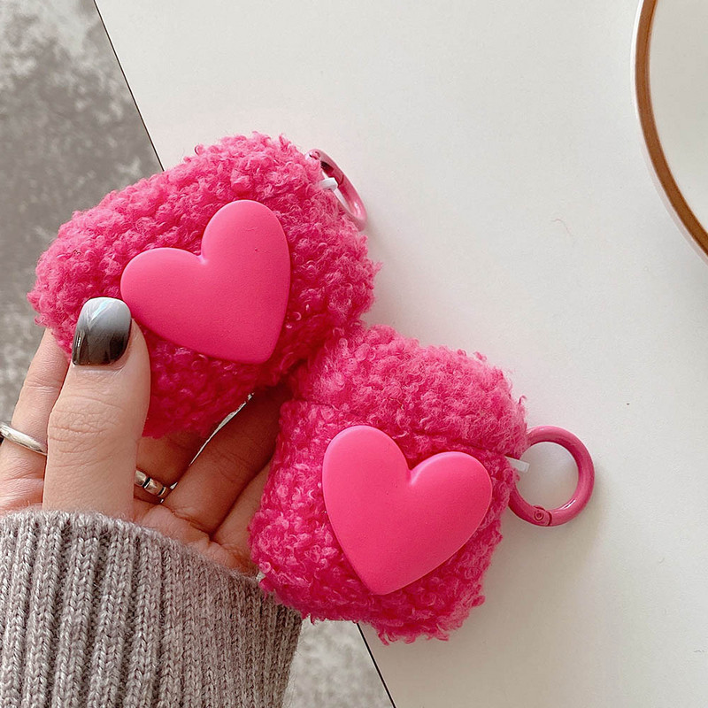 Υπέροχη θήκη ακουστικών Push Heart για Apple AirPods 2 1 Pro Cute Love Case for Air Pods 3 Μαλακό κάλυμμα ακουστικών TPU αντικραδασμικό