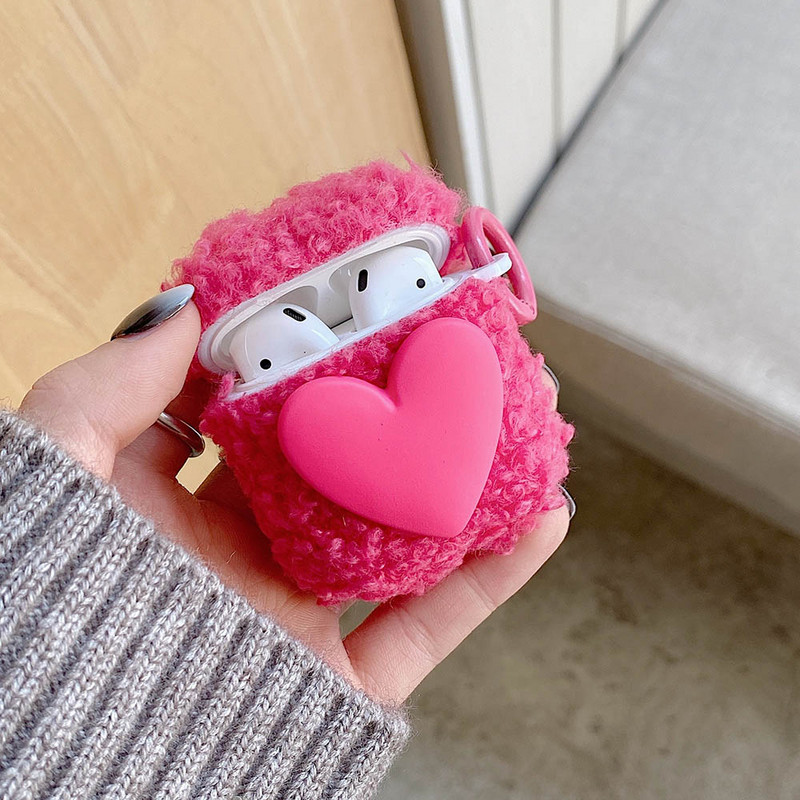 Υπέροχη θήκη ακουστικών Push Heart για Apple AirPods 2 1 Pro Cute Love Case for Air Pods 3 Μαλακό κάλυμμα ακουστικών TPU αντικραδασμικό