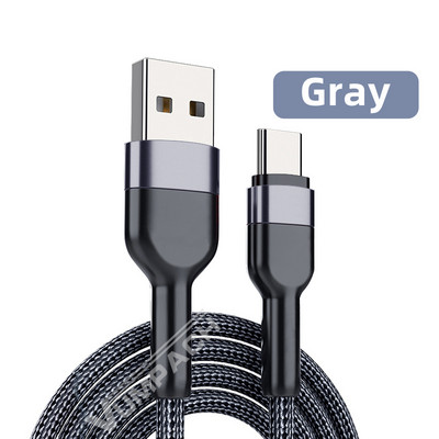 Greitas usb c kabelis c tipo greitas įkrovimas duomenų laidas įkroviklis usb laidas c skirtas Samsung s21 s20 A51 xiaomi mi 10 redmi note 9s 8t