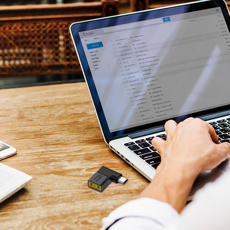 PD 65 W nešiojamojo kompiuterio maitinimo įkroviklio maitinimo adapterio jungtis C tipo USB lizdas į nuolatinės srovės vyrišką lizdo kištuką, skirtas Lenovo / HP / DELL