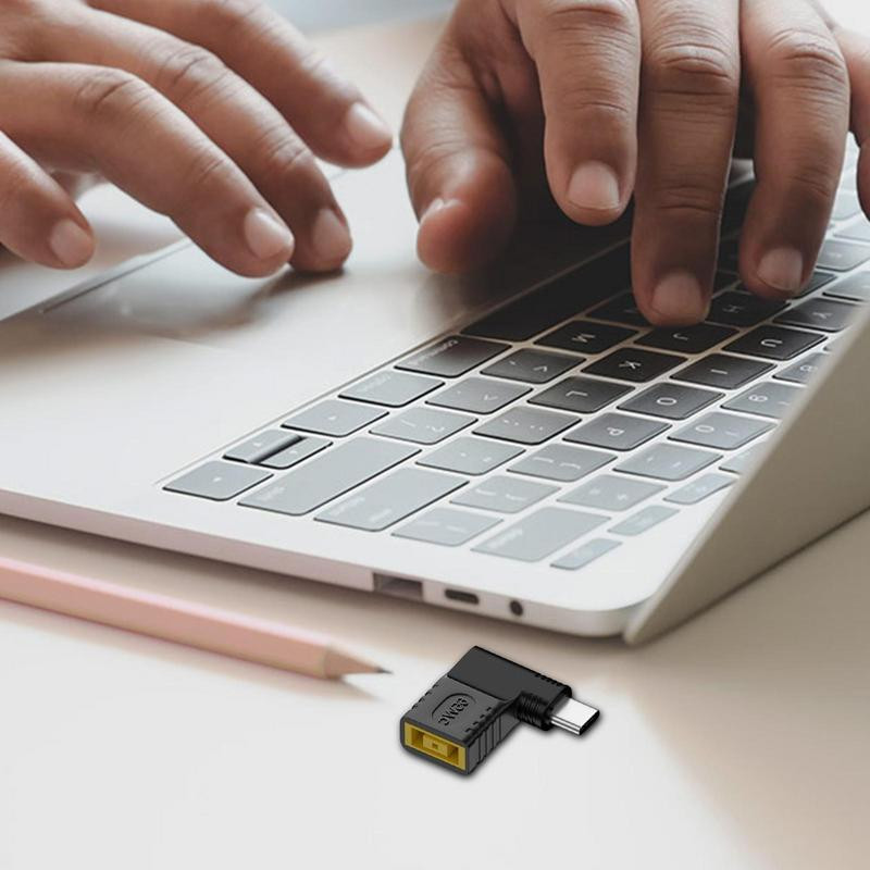 PD 65 W nešiojamojo kompiuterio maitinimo įkroviklio maitinimo adapterio jungtis C tipo USB lizdas į nuolatinės srovės vyrišką lizdo kištuką, skirtas Lenovo / HP / DELL