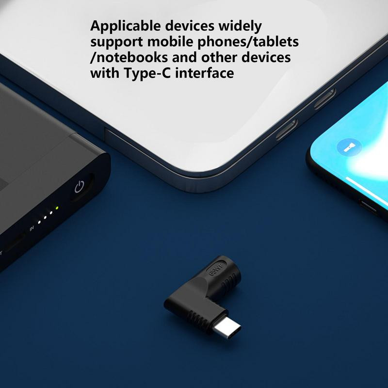 PD 65 W nešiojamojo kompiuterio maitinimo įkroviklio maitinimo adapterio jungtis C tipo USB lizdas į nuolatinės srovės vyrišką lizdo kištuką, skirtas Lenovo / HP / DELL