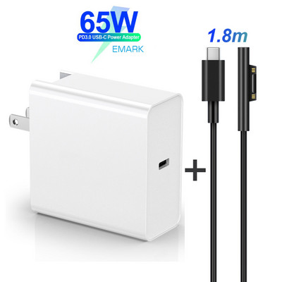 PD USB Type C töltő Microsoft Surface Pro 6/5/4/3 Go Book Tablet kompatibilis 15V/12V 4A 3A 2.58A 65W 44W PD töltőkábel