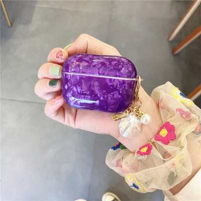 Θήκη Cartoon Pearl Shell για Apple Airpods 1 2 3 Θήκη για AirPods Pro Θήκη με Αξεσουάρ ακουστικών Μπρελόκ Κουτί ακουστικών