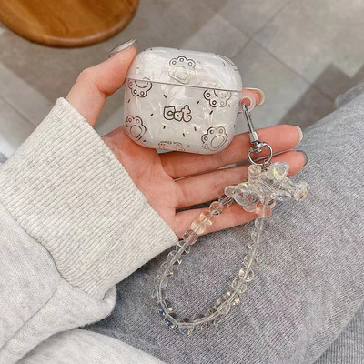 Θήκη Cartoon Pearl Shell για Apple Airpods 1 2 3 Θήκη για AirPods Pro Θήκη με Αξεσουάρ ακουστικών Μπρελόκ Κουτί ακουστικών